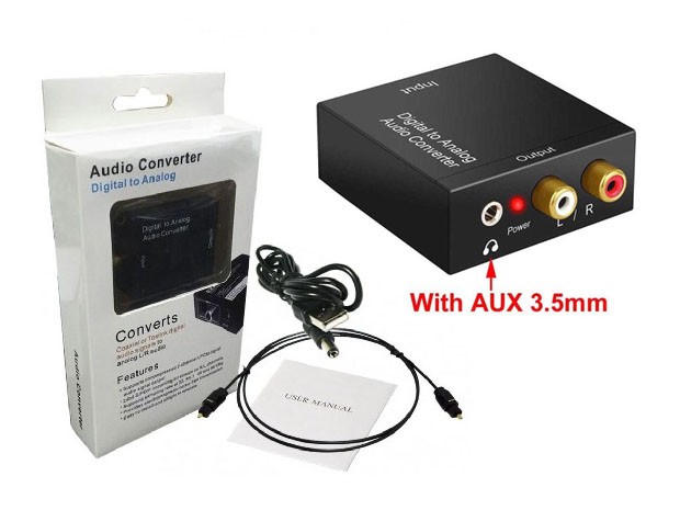 &u+  CONVERTIDOR OPTICO DIGITAL A ANALOGO + SALIDA AUXILIAR (3120e)
